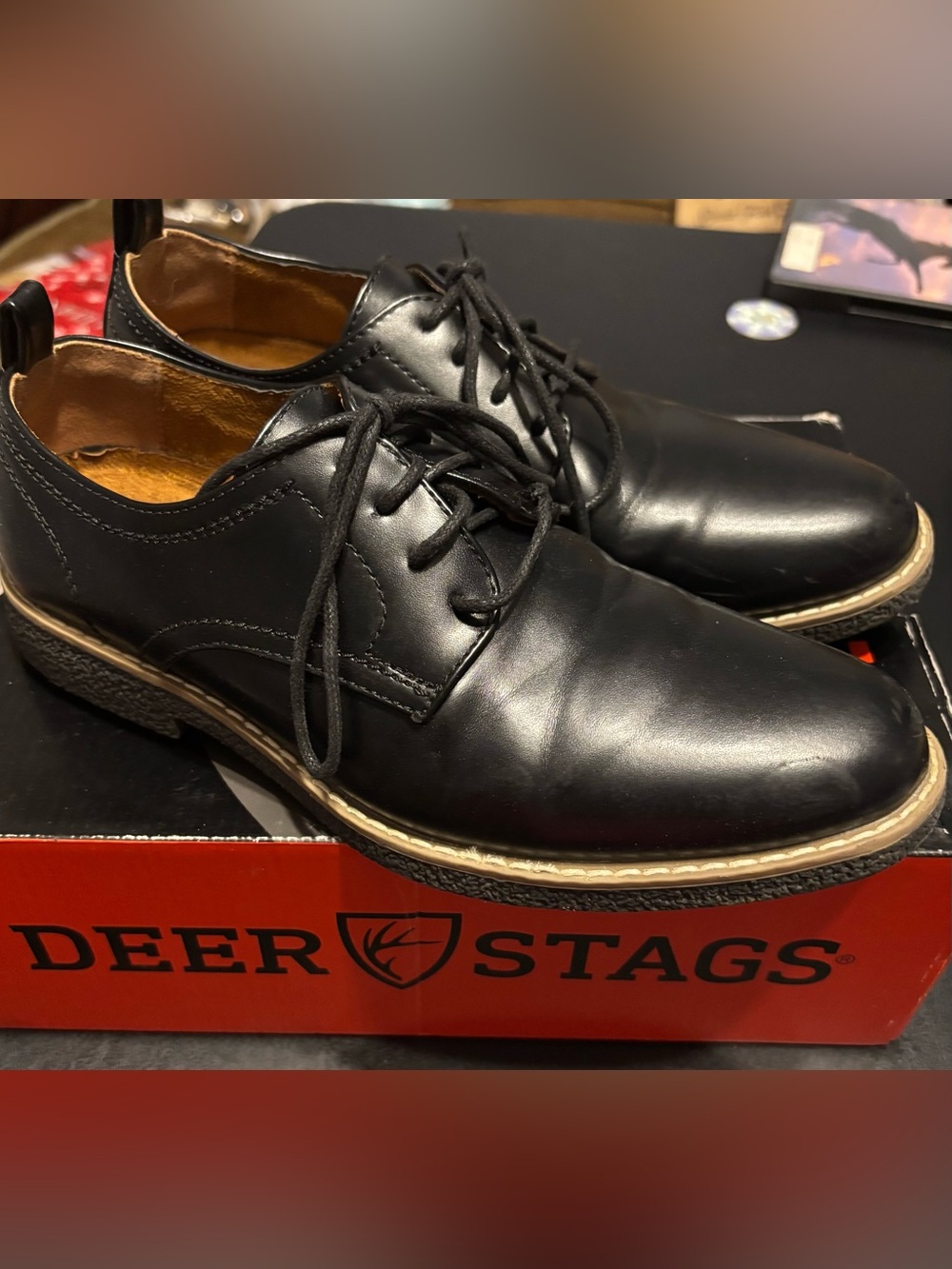 Youth Boys Size 5 Deer Stag Oxfords